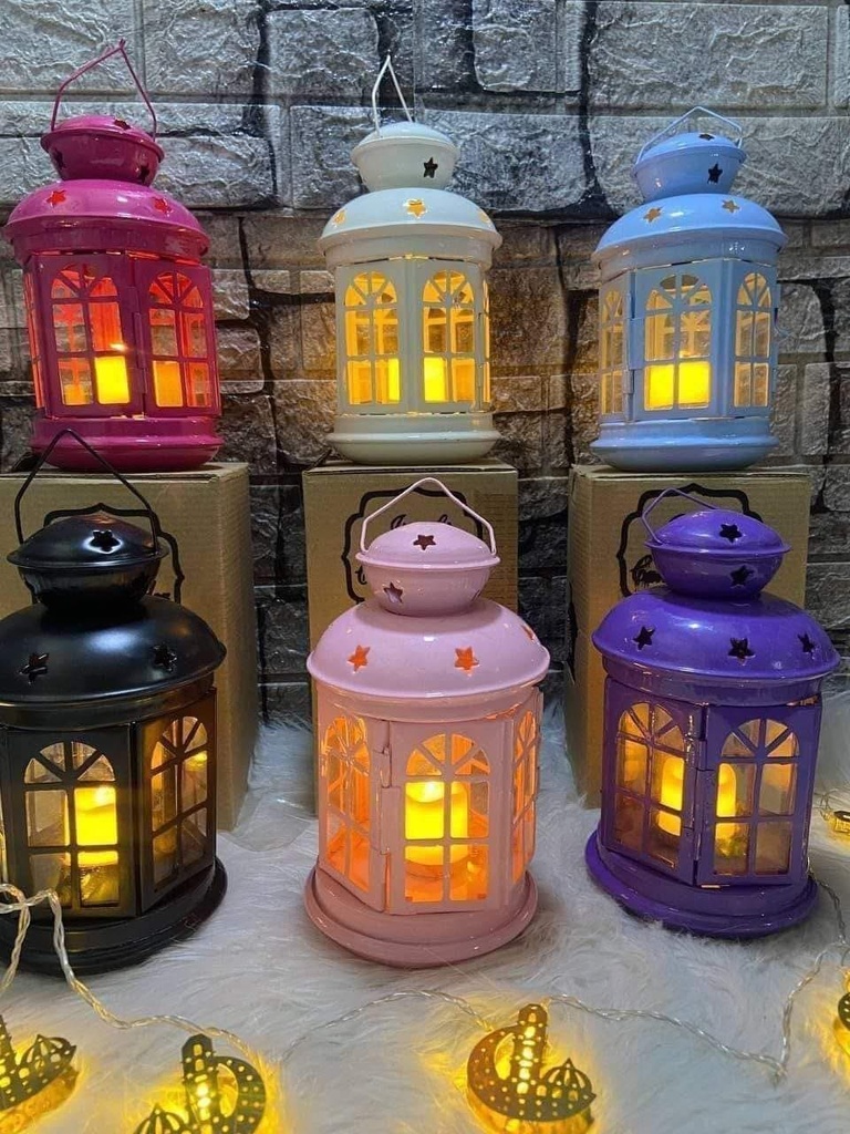 فانوس رمضان أيكيا معدني متوفر بالوان متعددة